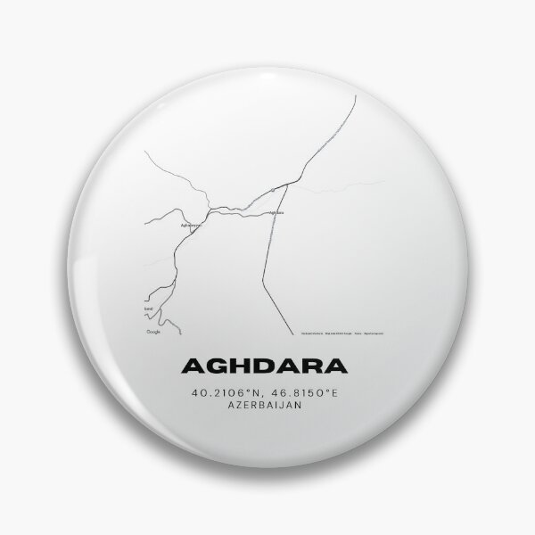 Item preview, Aghdara Azerbaijan Map | Minimalist Aghdara Location & Travel Design designed and sold by RM-Journey.