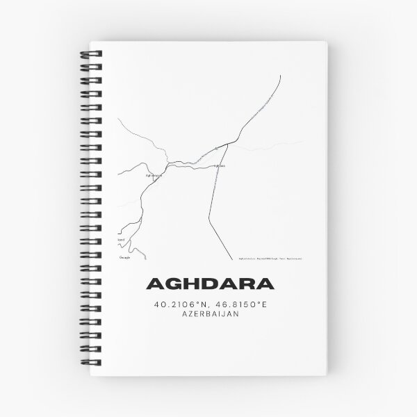 Item preview, Aghdara Azerbaijan Map | Minimalist Aghdara Location & Travel Design designed and sold by RM-Journey.
