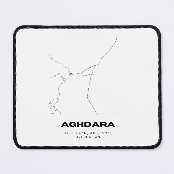 Item preview, Aghdara Azerbaijan Map | Minimalist Aghdara Location & Travel Design designed and sold by RM-Journey.