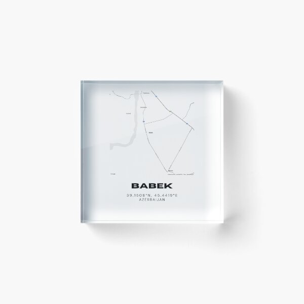 Item preview, Babek Azerbaijan Map | Minimalist Babek Location & Travel Design designed and sold by RM-Journey.