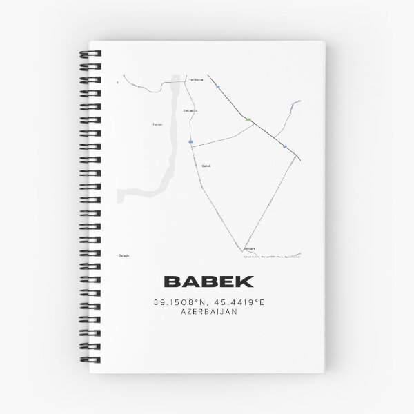 Item preview, Babek Azerbaijan Map | Minimalist Babek Location & Travel Design designed and sold by RM-Journey.