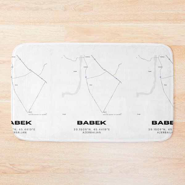 Item preview, Babek Azerbaijan Map | Minimalist Babek Location & Travel Design designed and sold by RM-Journey.