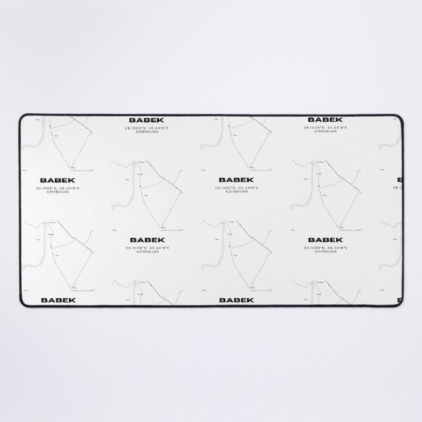 Item preview, Babek Azerbaijan Map | Minimalist Babek Location & Travel Design designed and sold by RM-Journey.