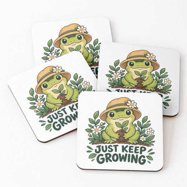 Item preview, Just Keep Growing Frog Gardening Cute Nature Plant Lover designed and sold by abd555ata666.