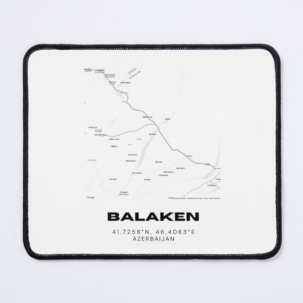 Item preview, Balaken Azerbaijan Map | Minimalist Balaken Location & Travel Design designed and sold by RM-Journey.