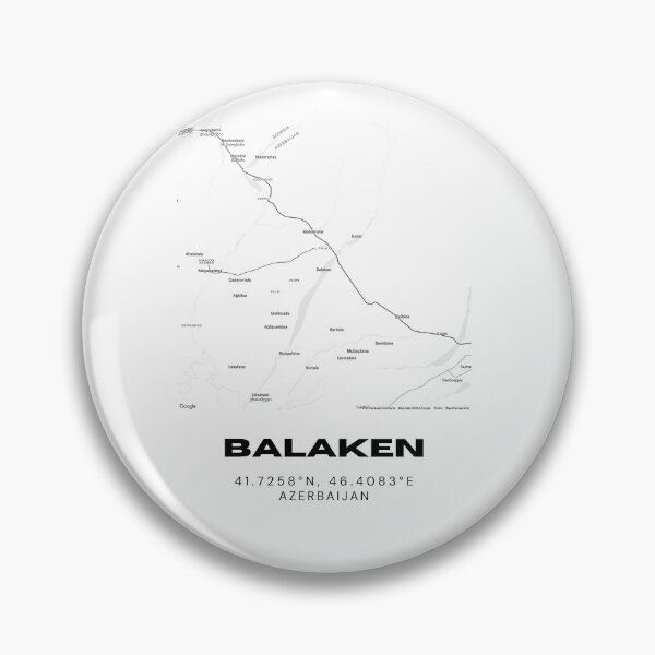 Item preview, Balaken Azerbaijan Map | Minimalist Balaken Location & Travel Design designed and sold by RM-Journey.