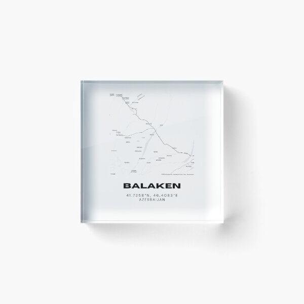 Item preview, Balaken Azerbaijan Map | Minimalist Balaken Location & Travel Design designed and sold by RM-Journey.