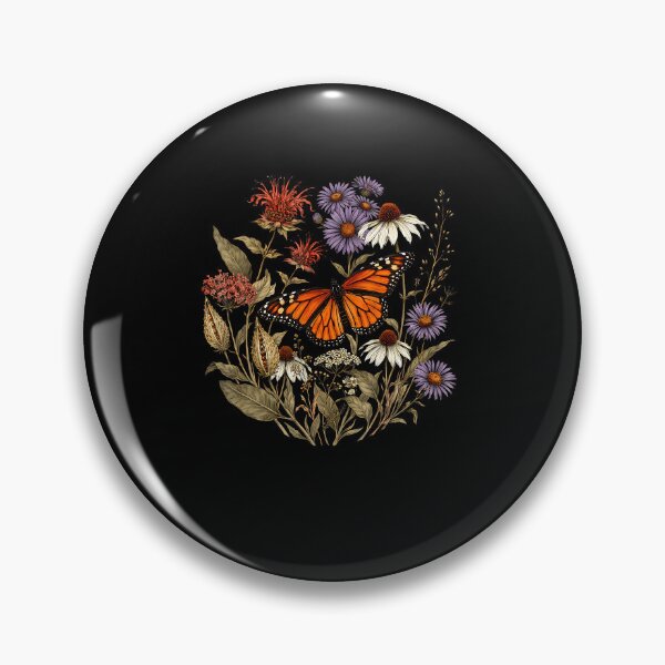 Item preview, Vintage Monarch Butterfly Floral Garden Cottagecore designed and sold by RealestInternet.