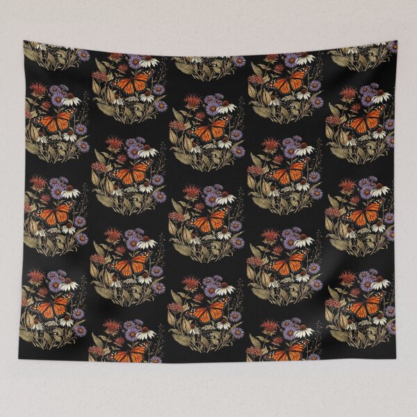 Item preview, Vintage Monarch Butterfly Floral Garden Cottagecore designed and sold by RealestInternet.