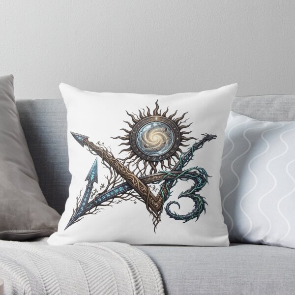 Item preview, AO3 Fanfiction Dark Fantasy Dragon Runes Sun designed and sold by Luz M. Oroño.