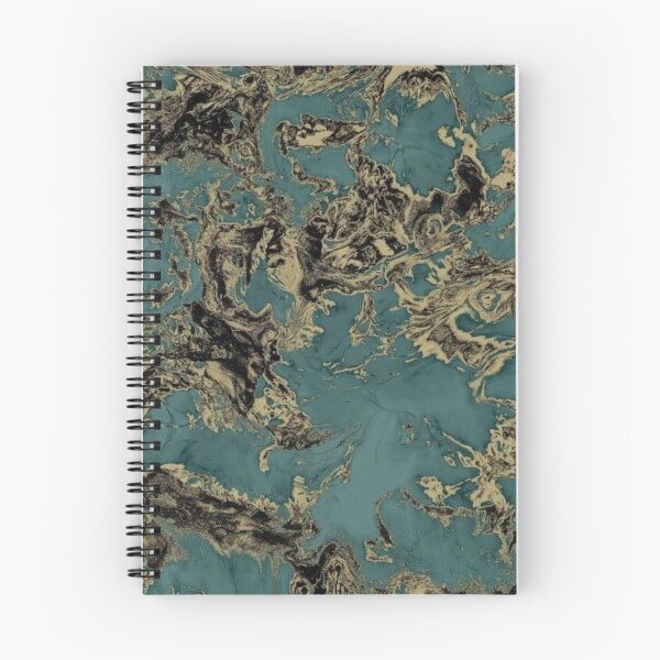 Item preview, Teal and Gold marble abstract designed and sold by zedvonzee.