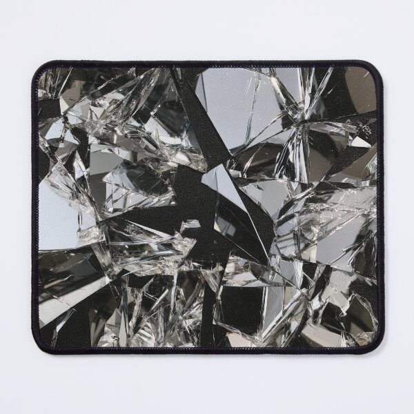 Item preview, Shattered Chrome – Abstract Broken Glass designed and sold by AlfiB.