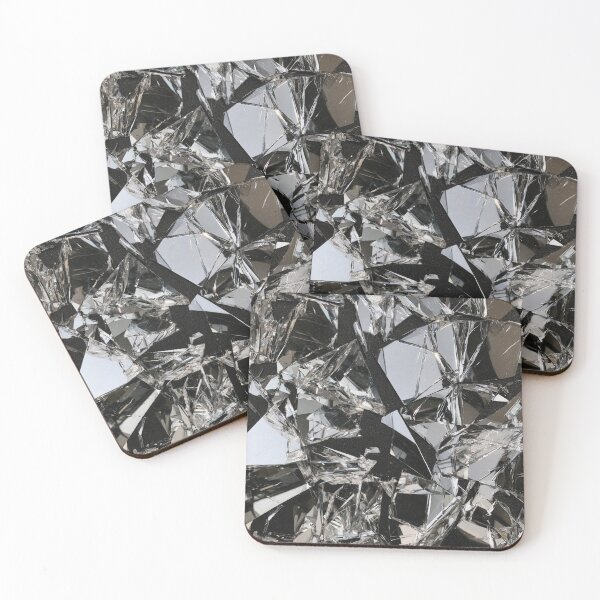 Item preview, Shattered Chrome – Abstract Broken Glass designed and sold by AlfiB.