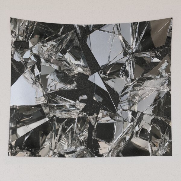 Item preview, Shattered Chrome – Abstract Broken Glass designed and sold by AlfiB.