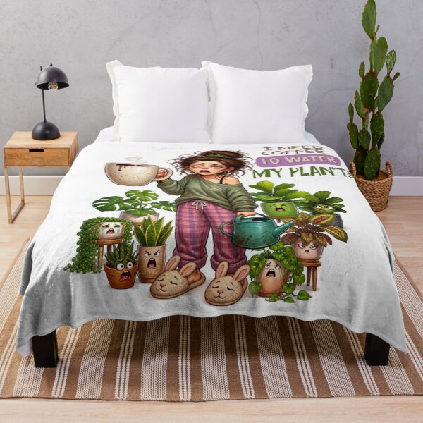 Item preview, I Need Coffee To Water My Plants Sticker designed and sold by KaBaRen.