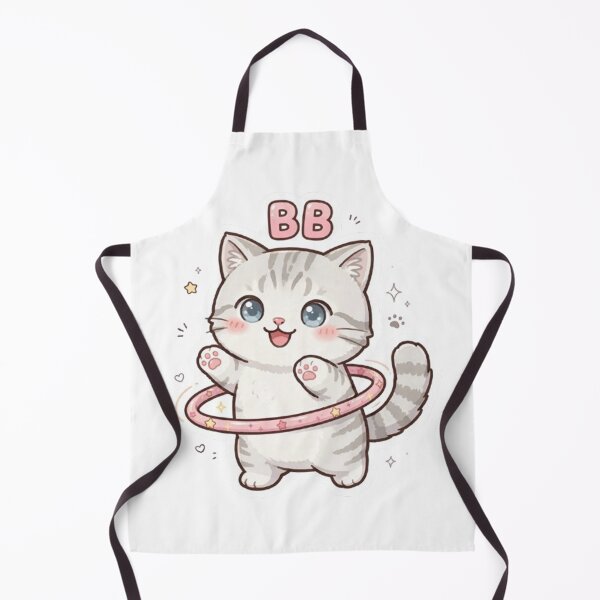 Item preview, Cute Kitten Playing Hula Hoop - Kawaii Tabby Cat "BB" Sticker & Design designed and sold by PetalsPaws.