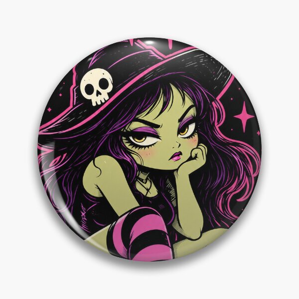 Item preview,  Witch Please Goth Witch Halloween Pun Art designed and sold by BadCatSupply.