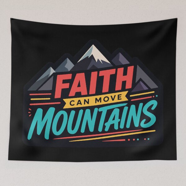 Item preview, Matthew 17:20 Faith Can Move Mountains designed and sold by plushism.