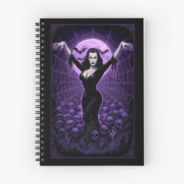 Item preview, Queen of the Web – Gothic Vampire Pinup Under Purple Moon designed and sold by monstermangraphic.