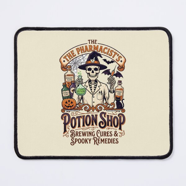 Item preview, The pharmacist's potion shop - Brewing cures & spooky remedies - Halloween for pharmacists designed and sold by ParadoxParadox.