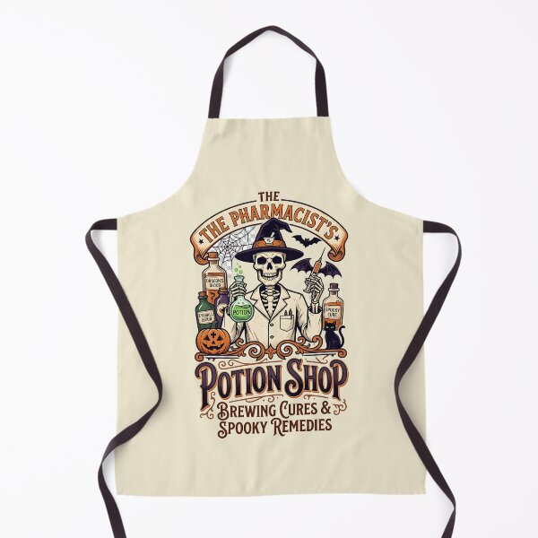 Item preview, The pharmacist's potion shop - Brewing cures & spooky remedies - Halloween for pharmacists designed and sold by ParadoxParadox.