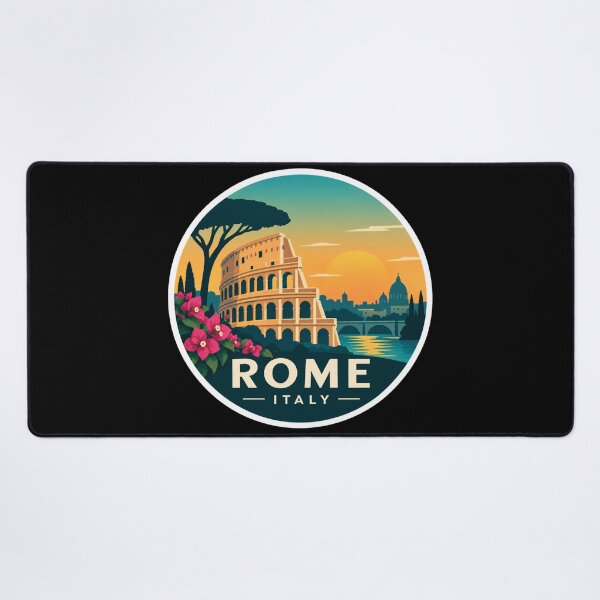Item preview, Rome Italy Colosseum Retro Travel Art designed and sold by GusiaTreasures.