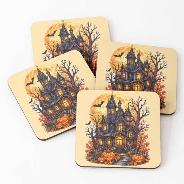 Item preview, Haunted Castle Halloween Full Moon designed and sold by DrAsmaaMohamed.