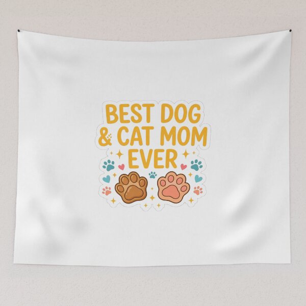 Item preview, Best dog and cat mom ever. designed and sold by Valgasnews011.