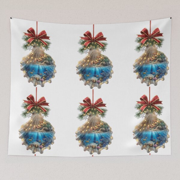 Item preview, Coastal Christmas Ocean Seashell Ornament  designed and sold by LC&LCPlatform.
