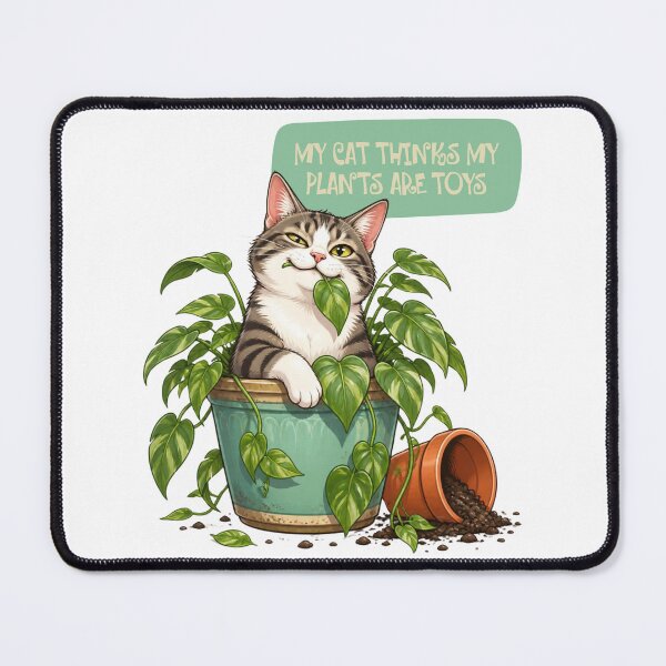 Item preview, My Cat Thinks Plants Are Toys Funny Sticker designed and sold by KaBaRen.