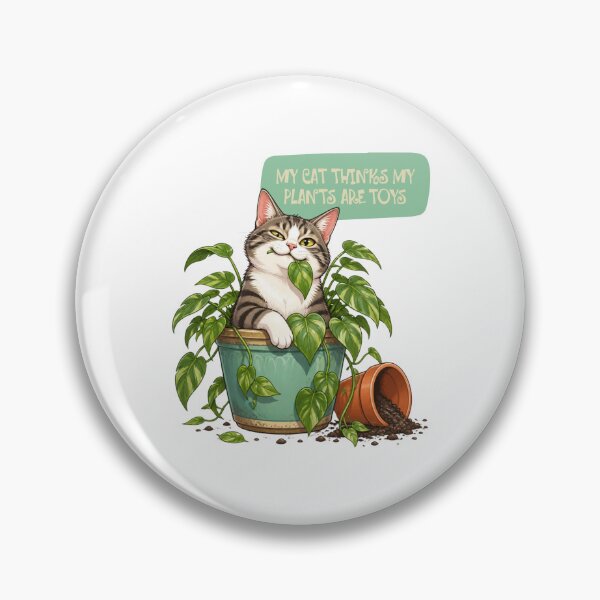 Item preview, My Cat Thinks Plants Are Toys Funny Sticker designed and sold by KaBaRen.