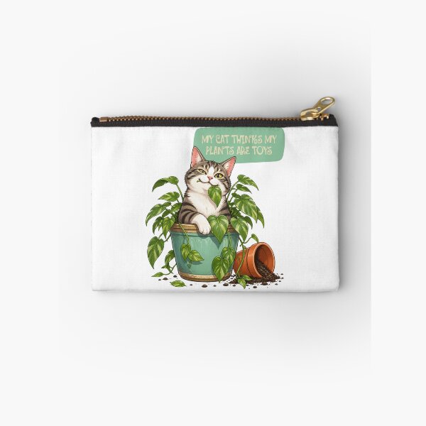 Item preview, My Cat Thinks Plants Are Toys Funny Sticker designed and sold by KaBaRen.