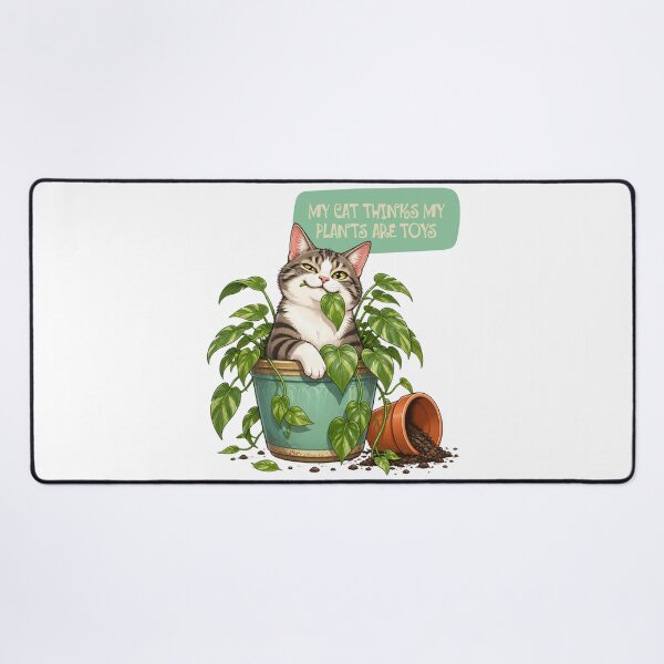 Item preview, My Cat Thinks Plants Are Toys Funny Sticker designed and sold by KaBaRen.