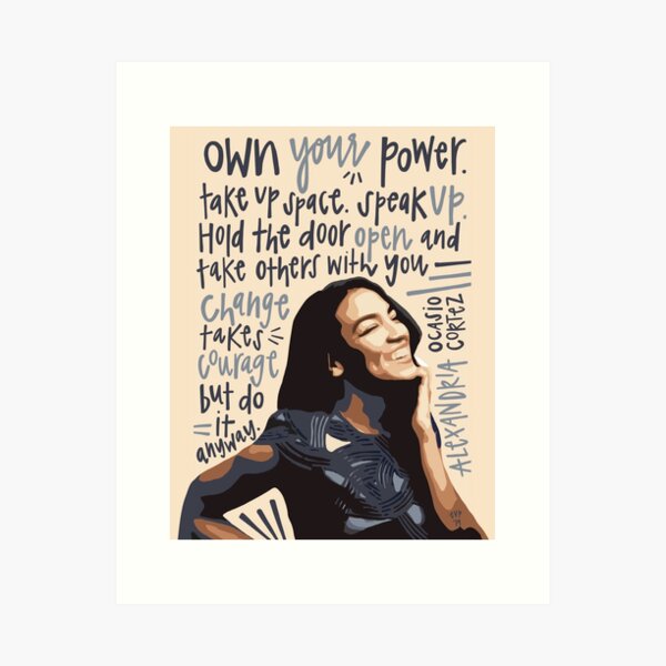 Item preview, Alexandria Ocasio-Cortez Portrait Art designed and sold by emilyvpcreates.