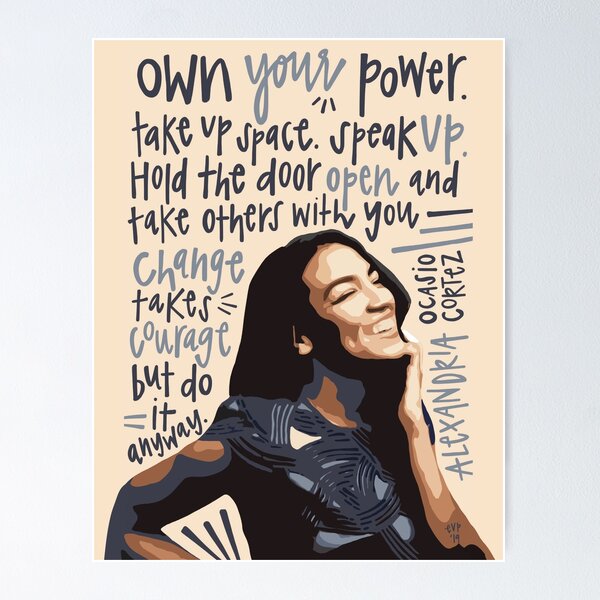 Item preview, Alexandria Ocasio-Cortez Portrait Art designed and sold by emilyvpcreates.