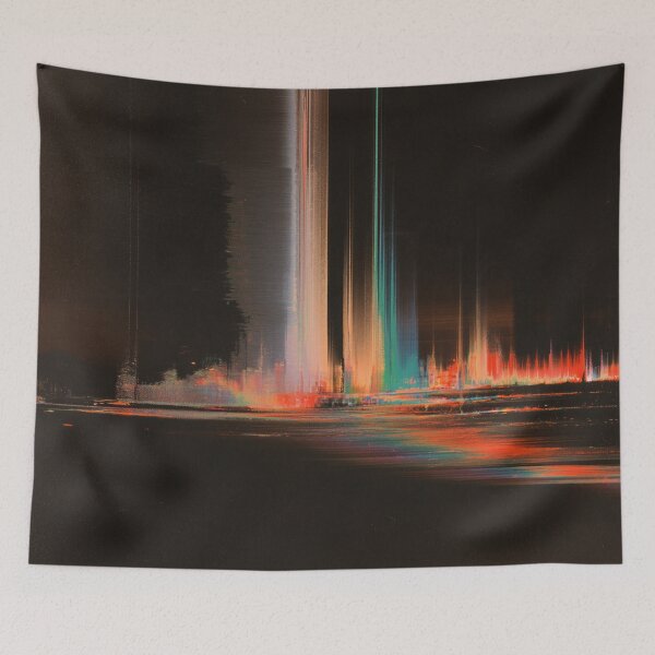 Item preview, Afterglow Signal – Abstract Neon Horizon designed and sold by AlfiB.