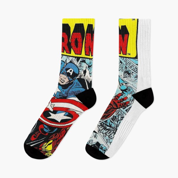 Item preview, Captain America Ironman Marvel Comics Comic Book Original Custom Vintage Movie Poster Art designed and sold by Cool Robot Bro..