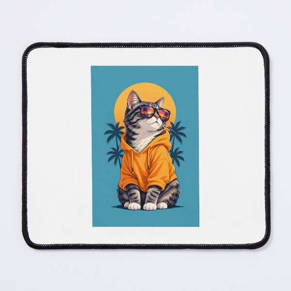 Item preview, Cool Cat Sunset Tropical Retro designed and sold by MCreations1998.