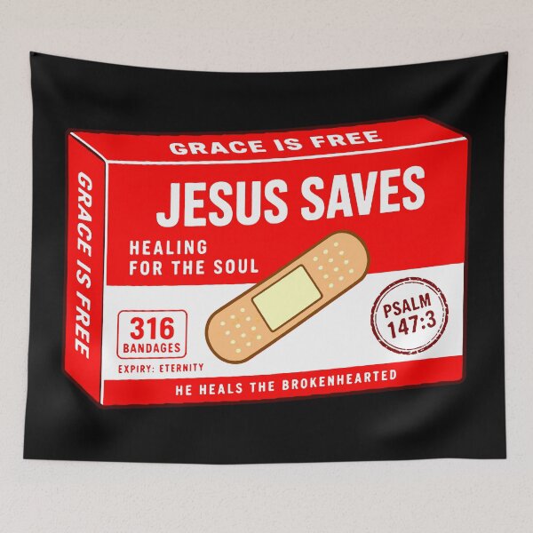 Item preview, Psalm 147:3 He Heals The Brokenhearted And Binds Up Their Wounds designed and sold by plushism.