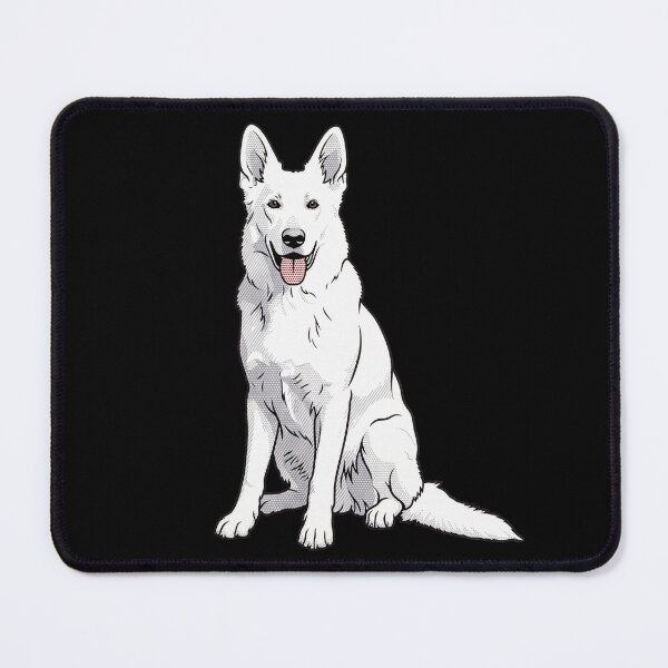 Item preview, White Shepherd Dog Pop Art Comic Illustration designed and sold by Terry Bain.