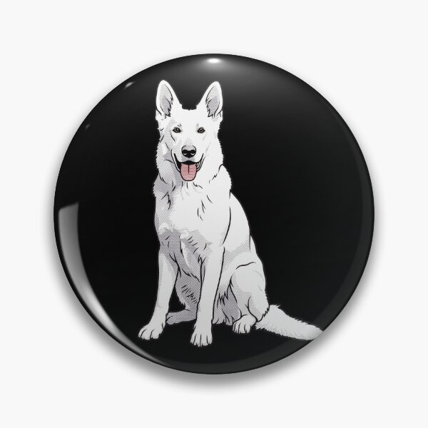 Item preview, White Shepherd Dog Pop Art Comic Illustration designed and sold by Terry Bain.