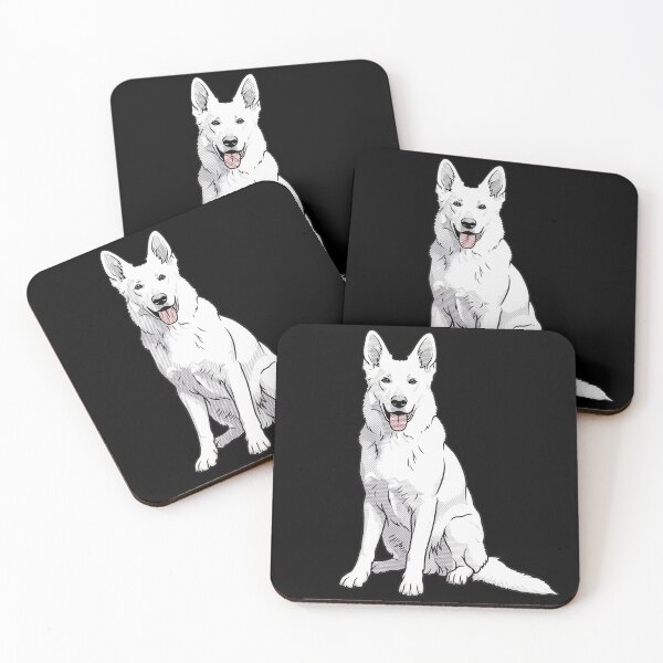 Item preview, White Shepherd Dog Pop Art Comic Illustration designed and sold by Terry Bain.