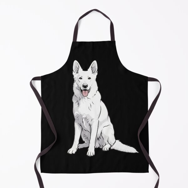 Item preview, White Shepherd Dog Pop Art Comic Illustration designed and sold by Terry Bain.
