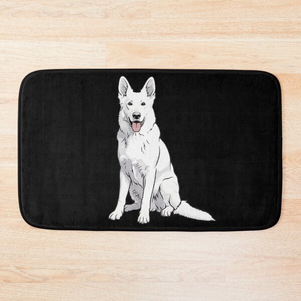 Item preview, White Shepherd Dog Pop Art Comic Illustration designed and sold by Terry Bain.