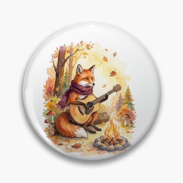 Artikelvorschau, Campfire Fox Gitarre Akustik entworfen und verkauft von Tiffany Roy.