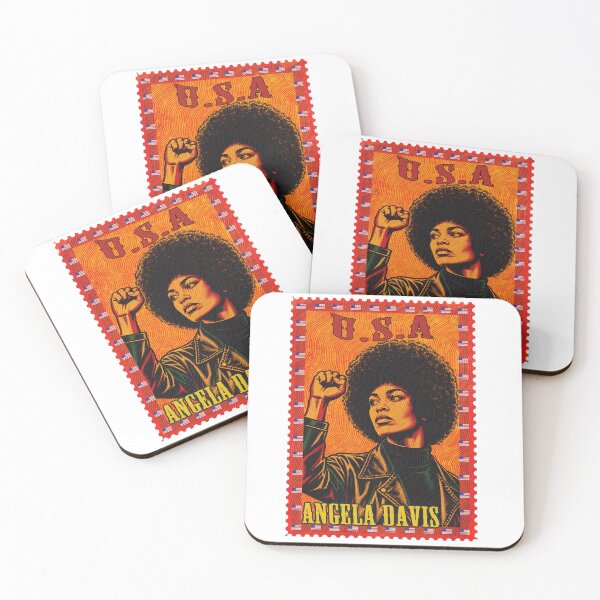 Item preview, Angela Davis Vintage USA Postage Stamp Pan-African Icon Art designed and sold by Youngkev-arts.