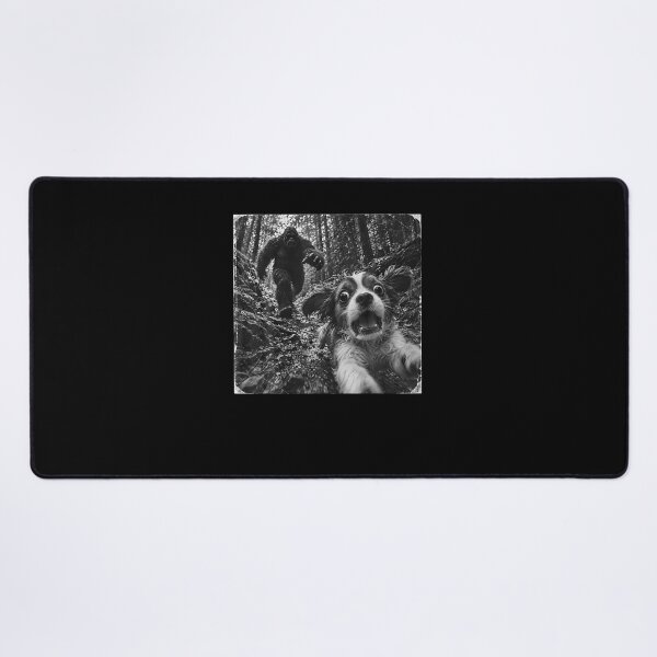 Item preview, Bigfoot And Cavalier Funny Dog Selfie Sasquatch Chase Forest designed and sold by RealestInternet.