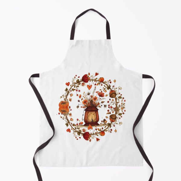 Item preview, Whimsical Autumn Wreath and Flowers in Vase designed and sold by CarolBeeDesigns.