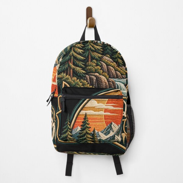 Item preview, Retro Mountain Adventure Badge – Find the Quiet Places Vintage Outdoor Art designed and sold by Emoji Emblems.