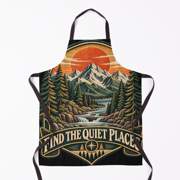 Item preview, Retro Mountain Adventure Badge – Find the Quiet Places Vintage Outdoor Art designed and sold by Emoji Emblems.